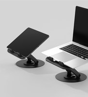Ergonomique, portable, pliable, réglable en hauteur et en angle à 360° °   Support rotatif pour tablette et ordinateur portable pour iPad