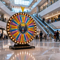 Roue de la fortune de luxe en bois, universelle, haut de gamme, pour loterie, avec prix contrôlables, pour événements de fin d'année, jetons de jeu et ouverture de banques d'événements