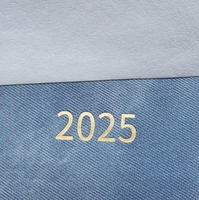 Jeans motif thermo PU cuir synthétique logo cuir support non tissé utilisation pour la couverture du menu, la boîte et la couverture du cahier l
