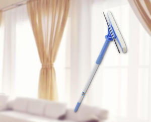 Tige rétractable 3 en 1, raclette de fenêtre et fourche <span class=keywords><strong>à</strong></span> tissu avec cintre - Product Image 3