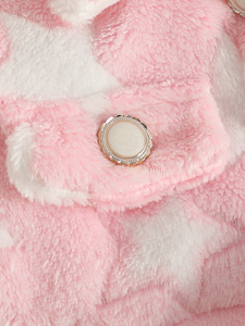 Ensemble 2 pièces pour fillette 6M-3T : Veste courte à col en polaire étoilée et robe moelleuse à manches longues en tricot côtelé – Vêtements pour enfants en gros - Product Image 6