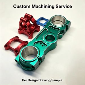 CNC Machined Manufacturer CNC Motorcycle Machining Metal Parts Factory Custom <b>Handlebar</b> Clamps Grips <b>Risers</b> Instruments Gauges - Product Image 2