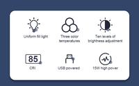 Panneau lumineux LED de studio en ABS, étanche, antichoc, pliable, portable, alimenté par batterie, 352 LED, éclairage à commande par interrupteur
