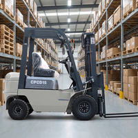 Chariot élévateur diesel 2 roues motrices CPCD15 de 1,5 tonne, moteur Xinchai Euro5, hauteur de levage de 3 m, chariot élévateur compact pour entrepôt CE, livraison gratuite