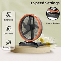 Ventilador Portátil AC/DC Recargable con 4 LED, Función de Oscilación de 3 Velocidades y Temporizador de 1 a 8 Horas para Cortes de Energía