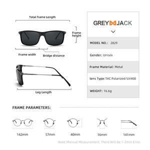 Gafas de Sol Polarizadas para Hombre Greyjack, Montura Negra TR90, Lentes TAC, Protección UV400, para Conducir, Aire Libre y Moda - Product Image 4