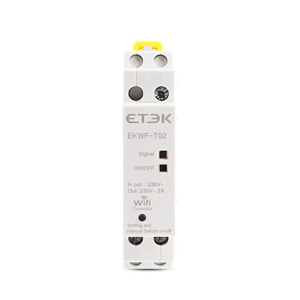 ETEK Conexión Bluetooth contactor modular AC 220V 2 polos Control por TUYA APP WiFi magnético 2 P 40A contactores eléctricos inteligentes