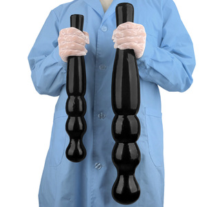 Tapón <span class=keywords><strong>Anal</strong></span> Negro de <span class=keywords><strong>Doble</strong></span> Cabeza, Extra Largo, Extra Grande y Extra Grueso, para Uso en Exteriores, Entrenamiento y Expansión <span class=keywords><strong>Anal</strong></span> - Product Image 1