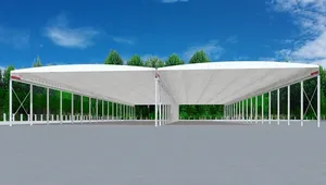 Temporaneo semplice 15m x 20m 8x6 m 8x6 m pvc ue per tenda da magazzino di stoccaggio industriale con struttura esterna in acciaio