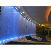 Fontaine d'eau ronde personnalisée professionnelle, rideau de pluie numérique d'intérieur, affichage décoratif avec spectacle LED coloré