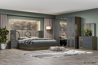 Ensembles de lit pour maisons de taille King Size ensembles de meubles de chambre à coucher double à ossature en bois meubles de chambre à coucher de style turc
