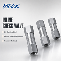 Vanne de retenue en ligne pour eau FD-LOK SS-C en acier inoxydable 316/304, 6000 psi, haute qualité, diverses tailles, écologique, vente chaude 2026