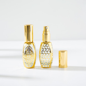 10ML Golden Gilded Glass Perfume <b>Spray</b> <b>Bottle</b>, Portable Cosmetic Refill <b>Empty</b> <b>Bottle</b> Travel Perfume Dispenser - Product Image 4