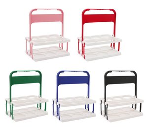 Porte-bouteilles de vin pliable moderne et écologique avec logo personnalisé, <span class=keywords><strong>panier</strong></span> à bière en plastique pliable pour une utilisation en soirée - Product Image 2