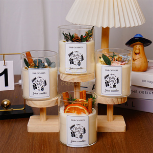 Vela Aromática Hecha a Mano con Flores Secas, Ecológica, para Decoración del Hogar, Cumpleaños, Bodas, con Fragancia Vegetal, de Cera de Soja - Product Image 6