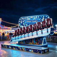 Nouvelle remorque personnalisée à 10 places Miami Ride, mini-attraction portable Crazy Wave