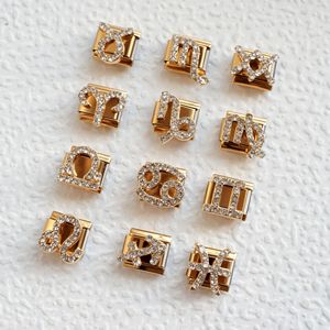 Eslabones <span class=keywords><strong>de</strong></span> Acero Inoxidable Personalizados con Signos del Horóscopo, Eslabones Italianos <span class=keywords><strong>de</strong></span> 9 mm con Cristales <span class=keywords><strong>de</strong></span> los Signos del Zodiaco para Pulsera - Product Image 5