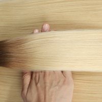 Extensions de cheveux naturels Remy de haute qualité, à base d'un seul donneur européen, avec bandes adhésives