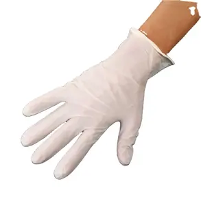 저렴한 분말 라텍스 장갑 흰색 고무 장갑 일회용 검사 작업 청소 장갑