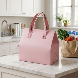 Sac isotherme de luxe en non-tissé avec logo personnalisé, imperméable, pour repas à emporter, écologique et réutilisable, idéal pour le bureau - Product Image 1