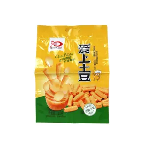 Sacos de batata do chip do alimento do lanche do logotipo personalizado do empacotamento do alimento com zíper