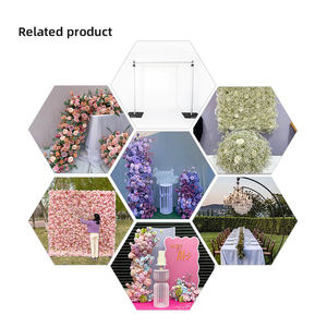 Promesse Offre Spéciale violet fleur arc fleur artificielle arc mariage toile de fond décoration - Product Image 5