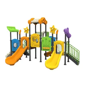 Qiao Qiao popular plastic slide children outdoor playground equipment with children Plastic slide swing sets toys for kids