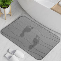 FIGOO - Ensemble de tapis de bain en pierre de diatomite, séchage rapide, antidérapant, absorbant, prix direct usine