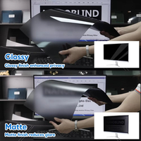 Protecteur d'écran de moniteur de PC portable en PET souple mat 14 15 16 pouces personnalisé en gros Film de filtre de confidentialité anti-peeping double face