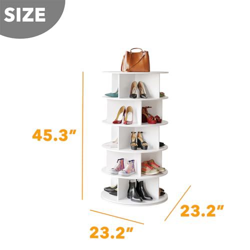 5-tier rotating shoe rack [Type B]