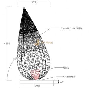 ANW1137 Elegante Escultura Art Deco de Acero Inoxidable Hecha a Mano, Diseño Artístico Único, Proyecto de Ingeniería para Aniversario, China - Product Image 4