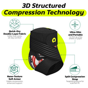 Estabilizador de Tobillo con Compresión 360 y Correa en Y, Transpirable, Ajuste Delgado, para Prevención de Lesiones Deportivas, Unisex, Protección Invernal - Product Image 2