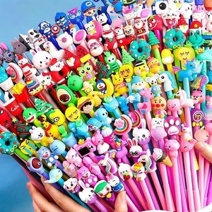 Черная гелевая ручка Kawaii 0,5 мм с гелевыми чернилами для мальчиков и девочек - Product Image 1