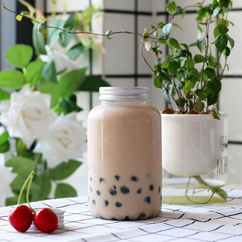 Fast delivery Transparent Volume Custom PET Plastic food grade Bottle with straw juice Cup