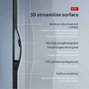 Hune इलेक्ट्रॉनिक लॉक डिजिटल वाईफाई फिंगरप्रिंट कैमरा वाटरप्रूफ आउटडोर फायर डोर के लिए स्मार्ट दरवाजा लॉक - Product Image 4