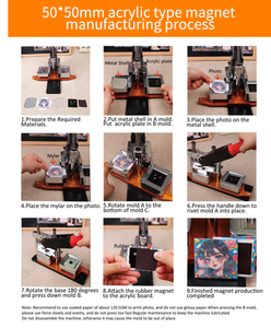 <span class=keywords><strong>Machine</strong></span> manuelle de fabrication d'aimants de réfrigérateur carrés 63,5*63,5 mm, <span class=keywords><strong>machine</strong></span> à badges pour restaurants et projets DIY – Offre Spéciale - Product Image 5