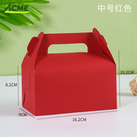 Boîtes à pâtisserie en papier kraft personnalisées de taille moyenne, portables et recyclables, avec poignée longue, pour pizzas et gâteaux, vente en gros