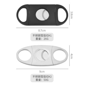 JOFI Stainless Steel Double Blade Cigar <b>Cutter</b> Round Shape Factory Wholesale - Product Image 3