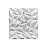 Panneau mural 3D en PVC Design diamant blanc 19.7 "x 19.7" antistatique motif géométrique papier peint adhésif décoration intérieure de la maison