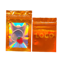 Pochette holographique imprimée en héliogravure, scellée sur trois côtés, avec soufflet latéral, effet scintillant, recyclable, imperméable, pour petits articles
