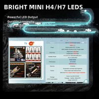 Phare de voiture LED T9 haute puissance 300w±5% 30000LM 6700k IP68 étanche de qualité automobile 4575* 12 puces