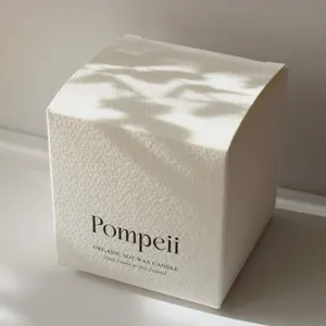 Изготовленная на заказ Роскошная художественная текстура бумажная упаковочная коробка с текстурированной текстурой бумажная Косметическая Свеча для ухода за кожей упаковочная коробка