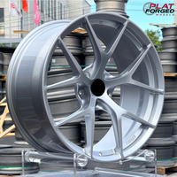 Velg Performa Ringan R-ID Monoblock Gloss Silver Forged untuk Mobil Mewah Tesla BMW AMG Porsche