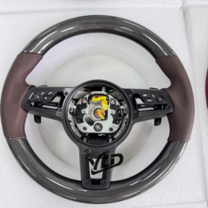 Volante de Cuero de Alta Calidad YLD para <span class=keywords><strong>Porsche</strong></span> Panamera Cayenne Macan Cayman GT4 <span class=keywords><strong>Boxster</strong></span> 718 981 911 991 992 - Product Image 6