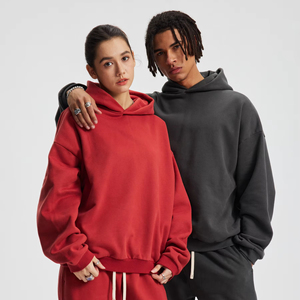 Sudadera con Capucha Térmica de Algodón 100% de 430G para Hombre, Color Sólido, Talla Grande, Cálida, Otoño Invierno, Venta al Por Mayor, Personalizable - Product Image 3