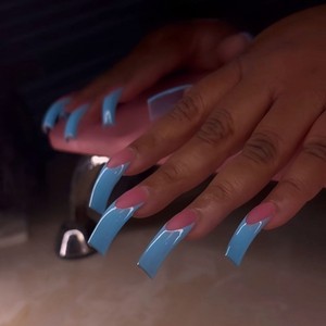 <span class=keywords><strong>Uñas</strong></span> Postizas <span class=keywords><strong>Blancas</strong></span> Estilo Degradado Francés, 20 Piezas, <span class=keywords><strong>Largas</strong></span> y Curvadas, de Moda, Cobertura Completa, Venta al Por Mayor - Product Image 5