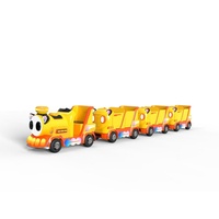 Train électrique sans rail pour enfants, capacité 100-500 kg, pour centre commercial, 5-10 passagers, métal et fibre de verre