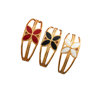 Pulsera de Acero Inoxidable con Baño de Oro y Diseño Geométrico, Unisex, Antialérgica, Moderna, Sin Decoloración, Estilo Lujoso y Ligero - Product Image 1