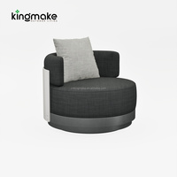 Canapé d'extérieur pivotant haut de gamme, mobilier de terrasse imperméable, ensemble de meubles de patio avec coussins confortables, canapé de jardin en aluminium