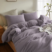 Vente chaude couleur personnalisée 100% coton gaze housse de couette ensemble 3 pièces concepteur mousseline literie pour hôtel et hôpital utiliser Double taille